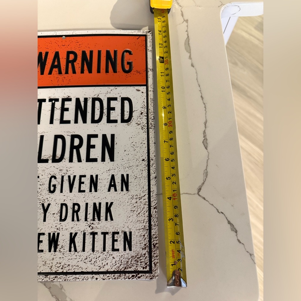Warning Sign with Humorous Message - Picture 2 of 3